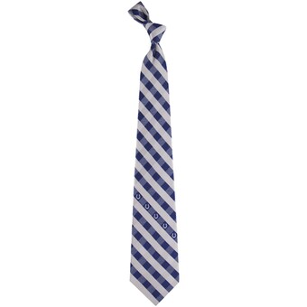 Men's Indianapolis Colts Royal/Gray Woven Checkered Tie