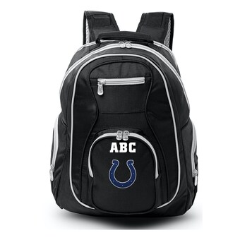 Indianapolis Colts MOJO Black Personalized Premium Color Trim Backpack