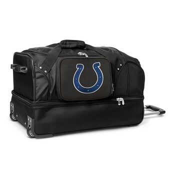 Indianapolis Colts MOJO Black 27" 2-Wheel Drop Bottom Rolling Duffel Bag