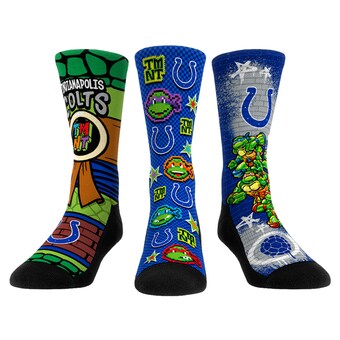 Unisex Indianapolis Colts  Rock Em Socks Royal TMNT Three-Pack Crew Sock Set