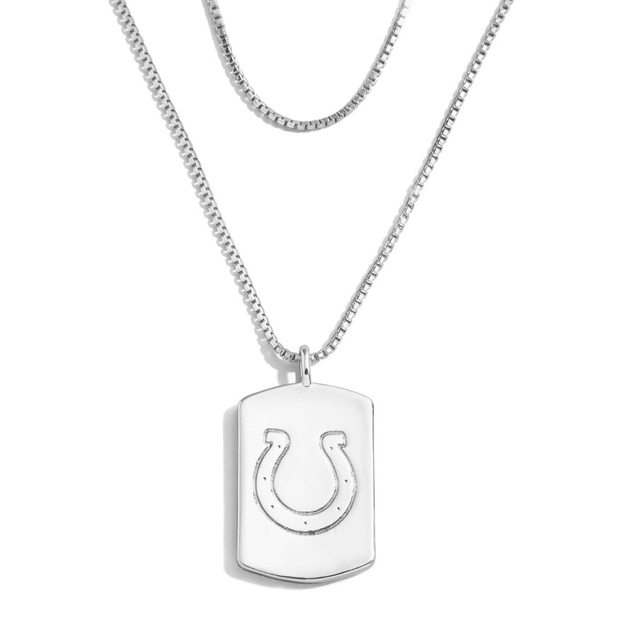 Indianapolis Colts WEAR by Erin Andrews x Baublebar Silver Dog Tag Necklace