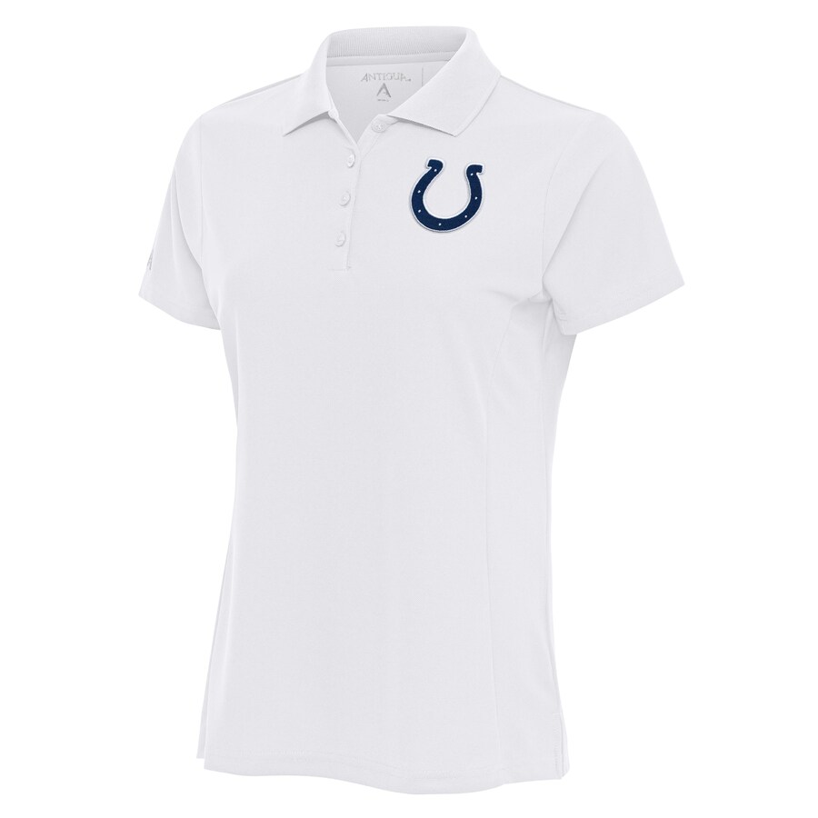 Women's Indianapolis Colts Antigua White Team Logo Legacy Pique Polo