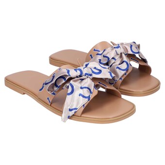 Women's Indianapolis Colts Cuce Tan Bow Sandals