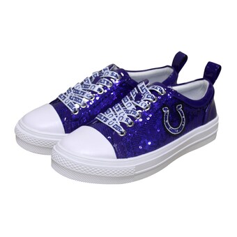 Women's Indianapolis Colts Cuce Royal Team Sequin Sneakers