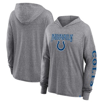 Women's Indianapolis Colts Fanatics Heather Gray Classic Outline Pullover Hoodie