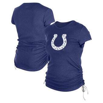 Women's Indianapolis Colts New Era Royal Ruched Side T-Shirt