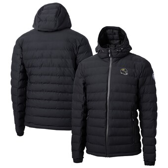 Men's Jacksonville Jaguars  Cutter & Buck Black Helmet Mission Ridge Repreve Eco Insulated Puffer Full-Zip Jacket