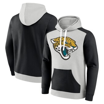 Men's Jacksonville Jaguars Fanatics Silver/Black Big & Tall Team Fleece Pullover Hoodie