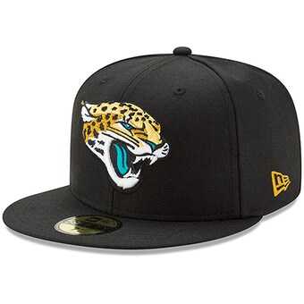 Men's Jacksonville Jaguars New Era Black Head Logo Omaha 59FIFTY Fitted Hat