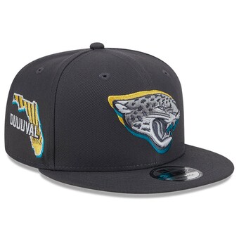 Men's Jacksonville Jaguars  New Era Graphite 2024 NFL Draft 9FIFTY Snapback Hat