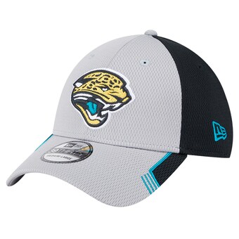 Men's Jacksonville Jaguars New Era Gray Throwback Active Visor Trim 39THIRTY Flex Hat