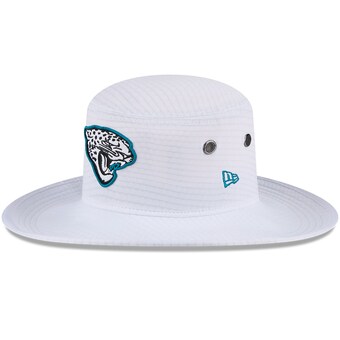 Men's Jacksonville Jaguars New Era White 2024 NFL Training Camp Panama Bucket Hat