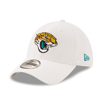 Men's Jacksonville Jaguars New Era White Iced 39THIRTY Flex Hat