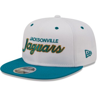 Men's Jacksonville Jaguars New Era White/Teal Sparky Original 9FIFTY Snapback Hat