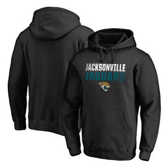 Men's Jacksonville Jaguars NFL Pro Line Black Iconic Collection Fade Out Pullover Hoodie