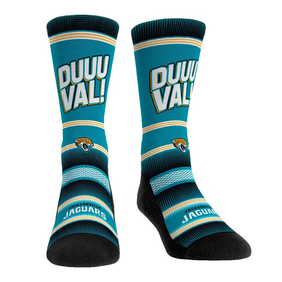 Jacksonville Jaguars Rock Em Socks Team Slogan Crew Socks