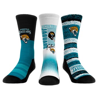 Youth Jacksonville Jaguars Rock Em Socks Throwback Three-Pack Crew Sock Set