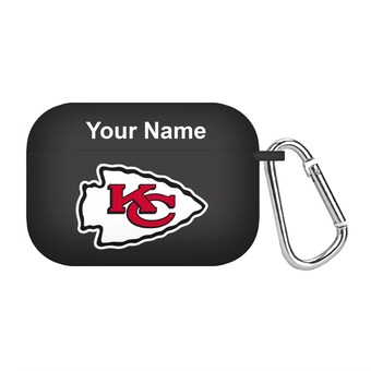Kansas City Chiefs Black Personalized AirPods Pro Case Cover
