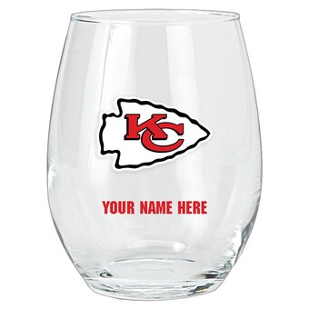 Kansas City Chiefs 15oz. Personalized Stemless Glass Tumbler