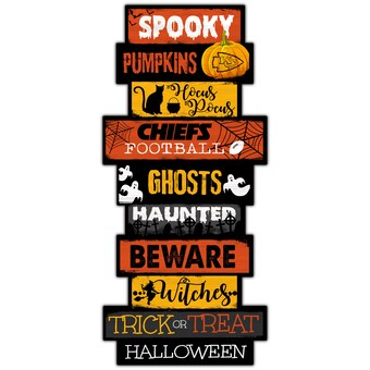 Kansas City Chiefs 24'' Halloween Celebration Stack Sign