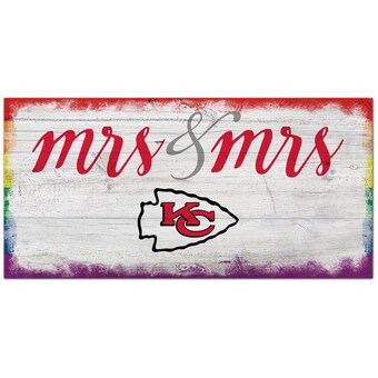 Kansas City Chiefs 6'' x 12'' Pride Mrs & Mrs Sign