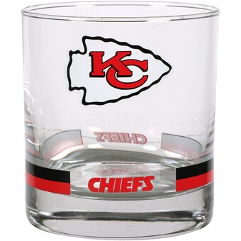 Kansas City Chiefs Banded Rocks Glass