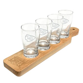 Kansas City Chiefs Four-Pack Beer Flight Glass Set