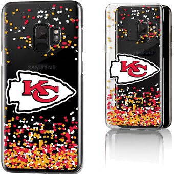 Kansas City Chiefs Galaxy Clear Case with Confetti Design