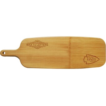 Kansas City Chiefs Personalized Bamboo Paddle Serving Board