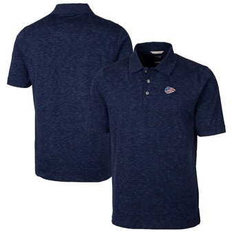 Men's Cutter & Buck Navy Kansas City Chiefs Big & Tall Advantage Tri-Blend Space Dye Polo