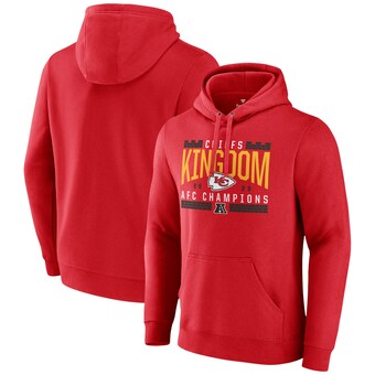 Men's Fanatics  Red Kansas City Chiefs 2023 AFC Champions Hometown Pullover Hoodie