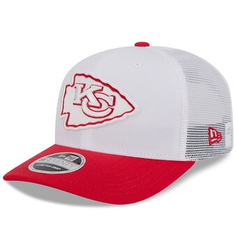 Men's Kansas City Chiefs New Era White/Red 2024 NFL Training Camp 9SEVENTY Trucker Hat