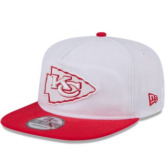 Men's New Era White/Red Kansas City Chiefs 2024 NFL Training Camp Golfer Snapback Hat