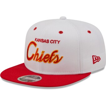 Men's New Era White/Red Kansas City Chiefs Sparky Original 9FIFTY Snapback Hat