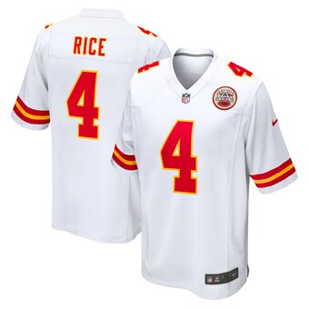 Men's Nike Rashee Rice  White Kansas City Chiefs  Game Jersey