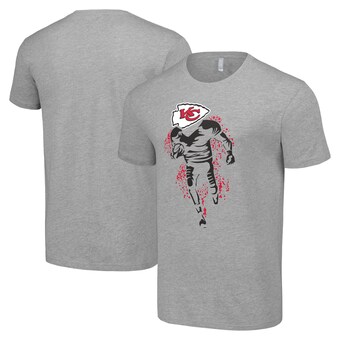 Men's Starter Heather Gray Kansas City Chiefs Logo Graphic T-Shirt