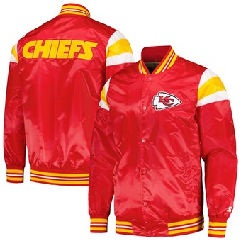 Men's Starter Red Kansas City Chiefs Satin Full-Snap Varsity Jacket