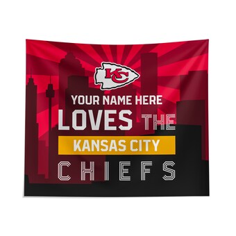 Pegasus Kansas City Chiefs 51" x 60" City Skyline Personalized Wall Tapestry