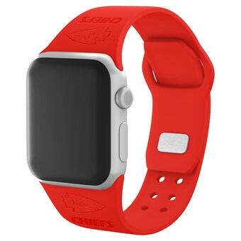 Red Kansas City Chiefs Debossed Silicone Apple Watch Band