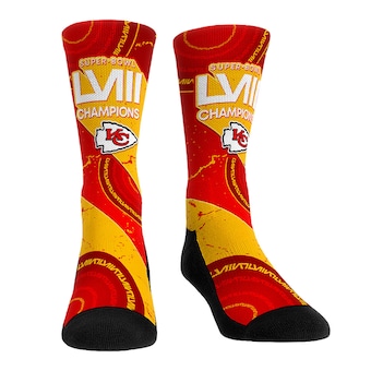 Kansas City Chiefs Rock Em Socks Unisex Super Bowl LVIII Champions Crew Socks