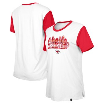 Women's Kansas City Chiefs New Era White/Red 3rd Down T-Shirt