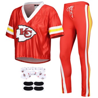 Women's Red Kansas City Chiefs Game Day Costume Set