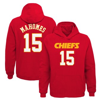 Patrick Mahomes Kansas City Chiefs Youth Mainliner Player Name & Number Pullover Hoodie - Red