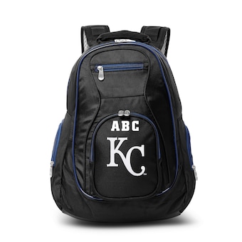 Kansas City Royals MOJO Black Personalized Premium Color Trim Backpack