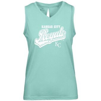 Women's Kansas City Royals  Levelwear Mint  Paisley Sweep V-Neck Tank Top