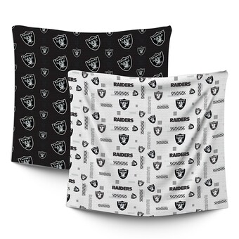 Infant Las Vegas Raiders  Pegasus 47" x 47" Home & Away Two-Piece Muslin Blanket Set