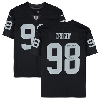 Maxx Crosby Las Vegas Raiders Autographed Fanatics Authentic Nike Black Limited Jersey with "The Condor" Inscription