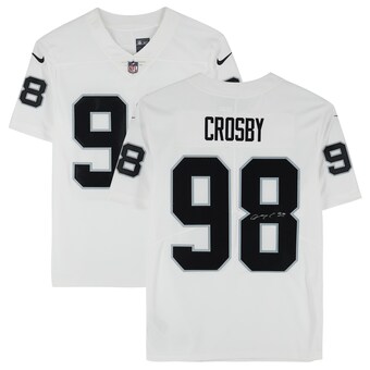 Maxx Crosby Las Vegas Raiders Autographed Fanatics Authentic Nike White Limited Jersey 