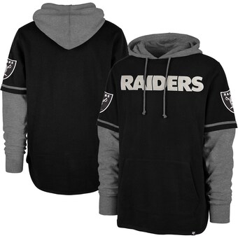 Men's Las Vegas Raiders '47 Black Shortstop Pullover Hoodie