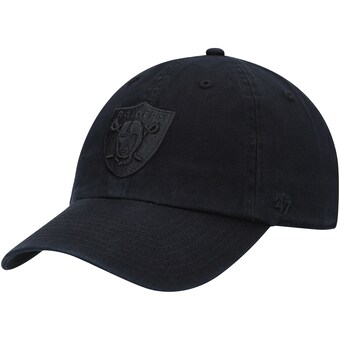 Men's Las Vegas Raiders '47 Black Team Tonal Clean Up Adjustable Hat